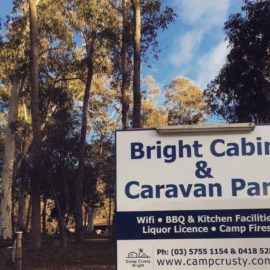 Bright Caravan Park camping cabins accommodation wandiligong riverside porepunkah