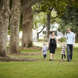 Family in King George Gardens